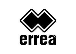 Logotipo preto da marca Erreà num fundo branco