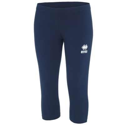 Leggings capri azuis escuras com logótipo branco da errea