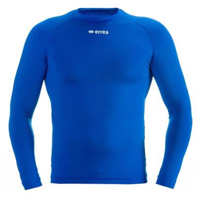Camisola desportiva azul de manga comprida com logótipo branco da 'errea'