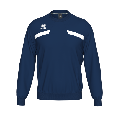 Sweatshirt azul escura com fitas brancas e logótipo errea branco