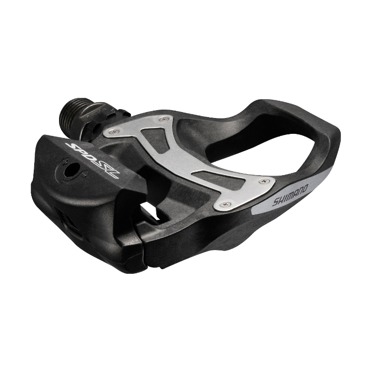 Pedal de bicicleta Shimano 105 PV preto e prateado