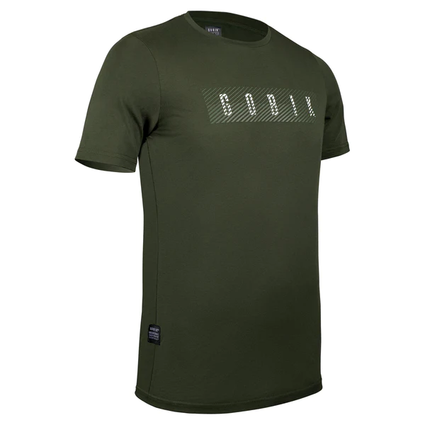 T-shirt verde escuro com texto GORILLA na frente