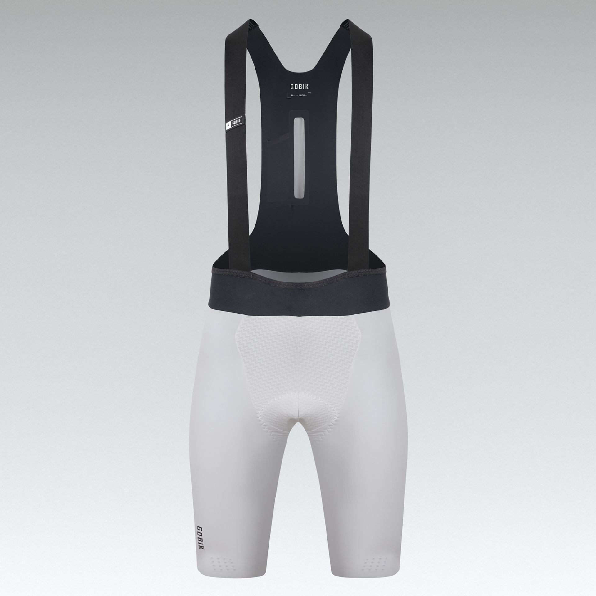Calções de ciclismo com peitoral preto e branco da marca GOBIK