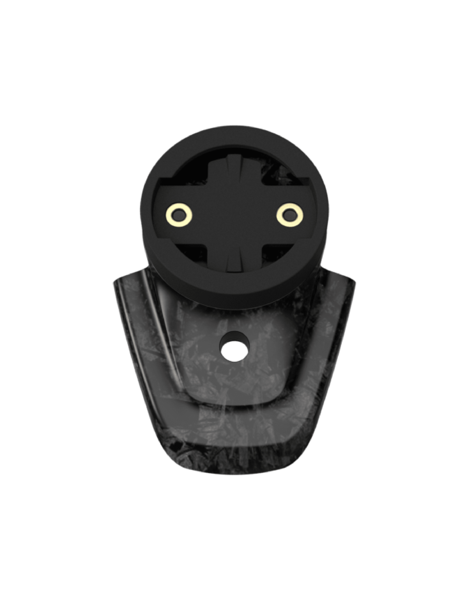 Conector elétrico preto com base cinzenta escura tipo mármore