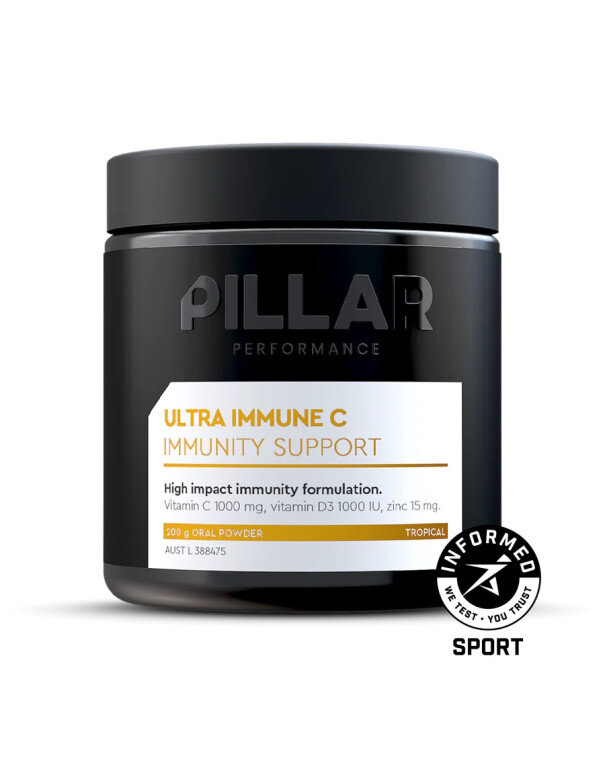frasco preto de suplemento Ultra Immune C da marca PILLAR