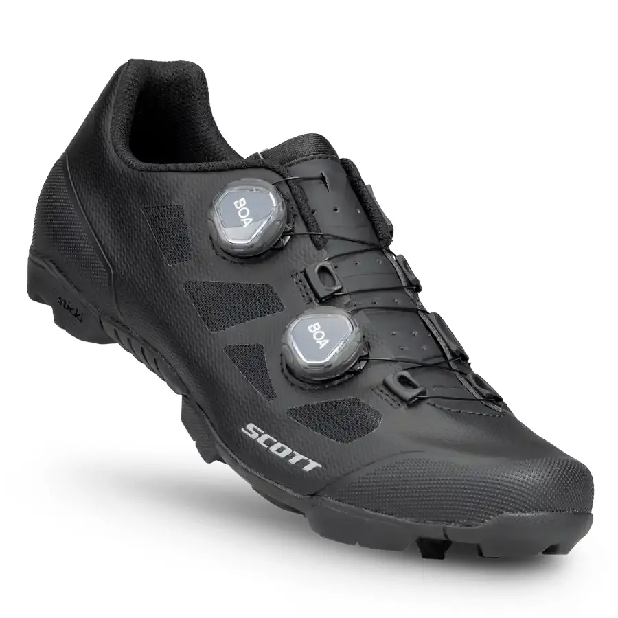 Sapato desportivo preto SCOTT com sistema de fecho BOA prateado