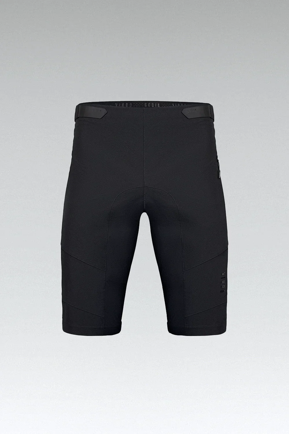 Calções pretos de ciclismo em tecido liso