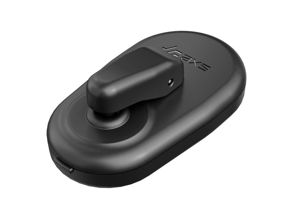 Telecomando remoto preto ergonómico com botão central