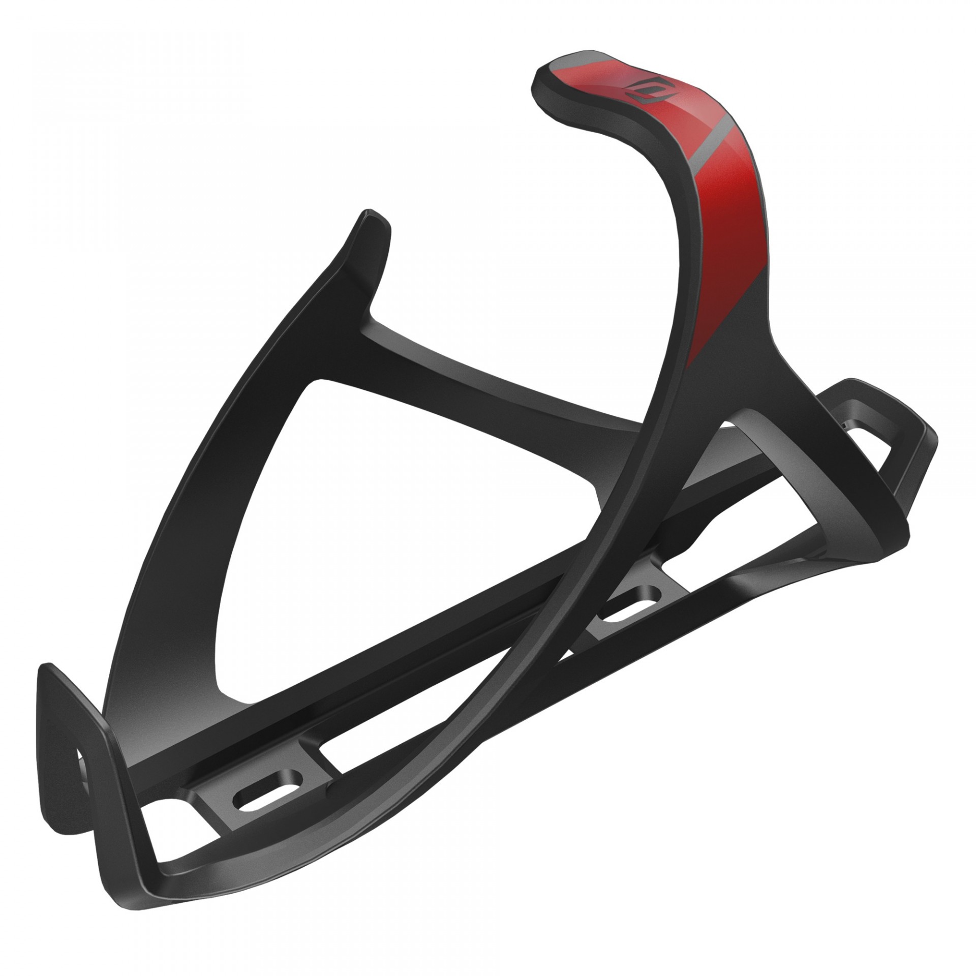 Suporte para bidão de bicicleta preto e vermelho