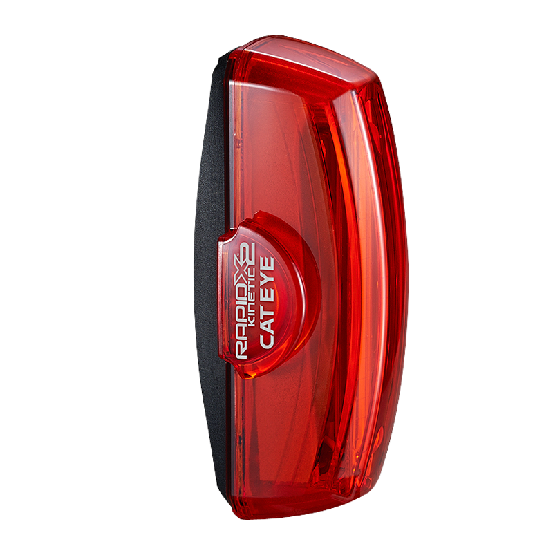 Luz traseira vermelha para bicicleta CATEYE RADARIX RS com corpo preto