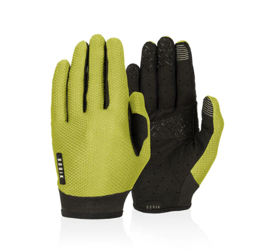 Par de luvas verdes e pretas COGIK com textura e reforço