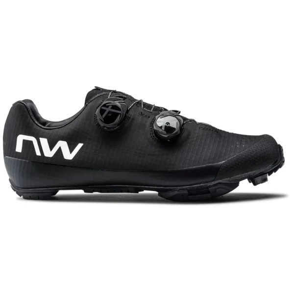 Ténis de ciclismo preto com fecho duplo e logo NW branco