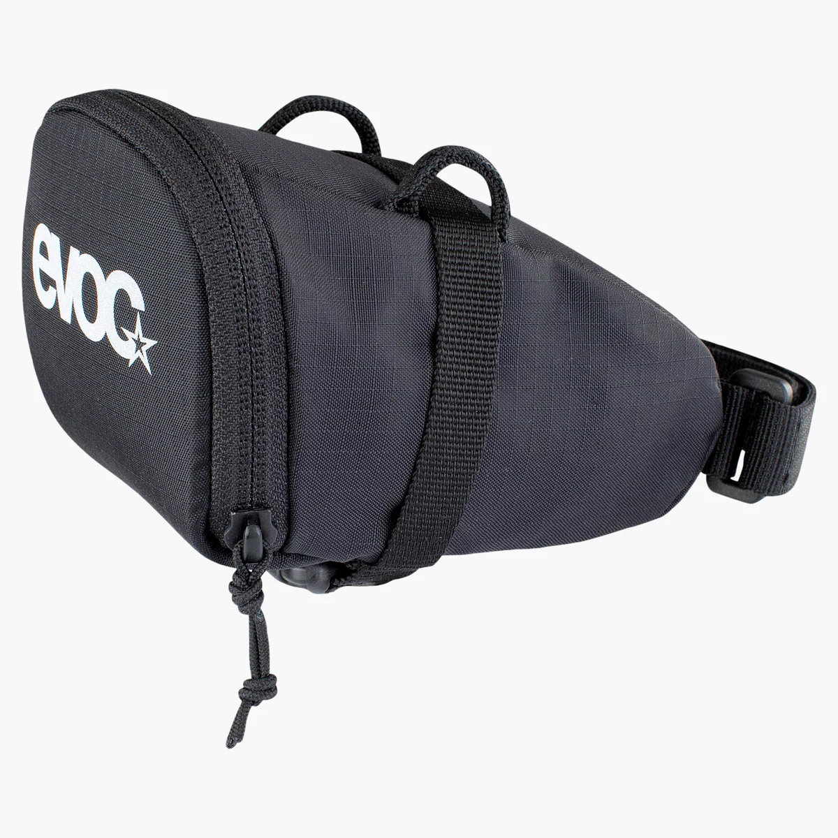 Bolsa para selim de bicicleta preta com fecho e logótipo evoc