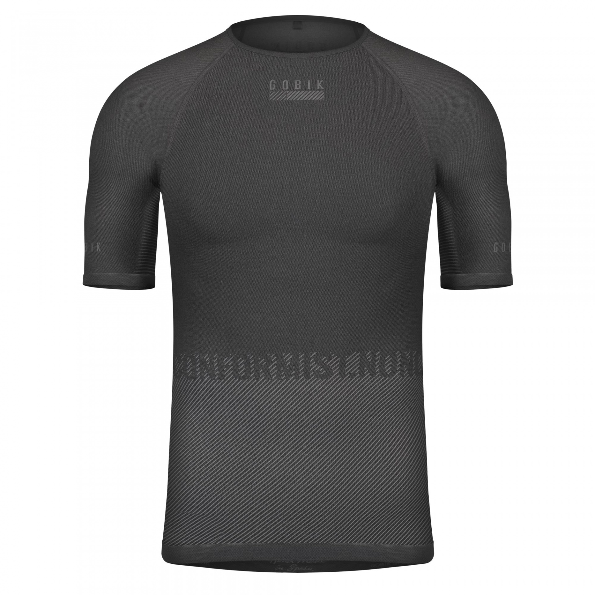 Camisola preta de manga curta com logo Gobik