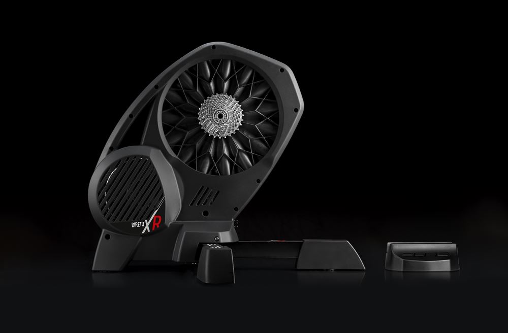 Conjunto de rolos de treino para bicicleta preto com roda dentada