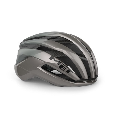 Capacete de ciclismo MET cinza com ventilação