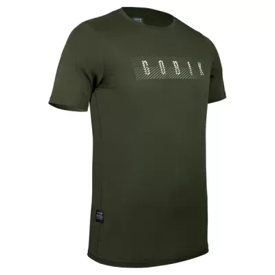 T-shirt verde escuro com texto GORILLA na frente