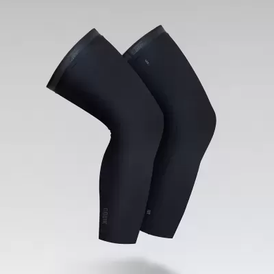 Par de perneiras de compressão pretas com logo ETNUM