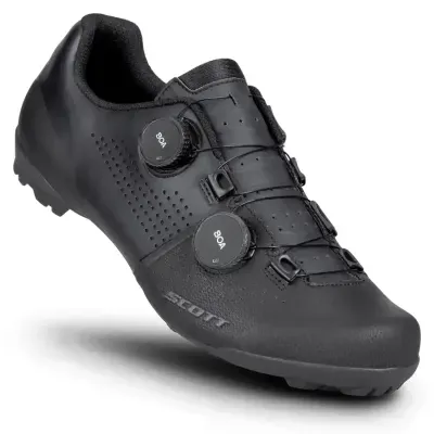 Sapato preto de ciclismo SCOTT com fechos BOA e sola para clip