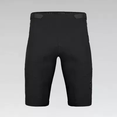 Calções pretos de ciclismo em tecido liso