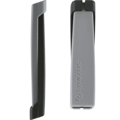 Extratores de pneus Syncros cinzento claro e preto em fundo branco