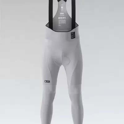 Calças de ciclismo brancas com tiras pretas e painéis acolchoados