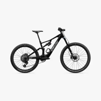 Bicicleta de montanha elétrica preta AMFLOW