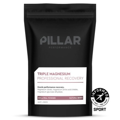 Embalagem preta do produto Triple Magnesium Professional Recovery da marca Pillar Performance