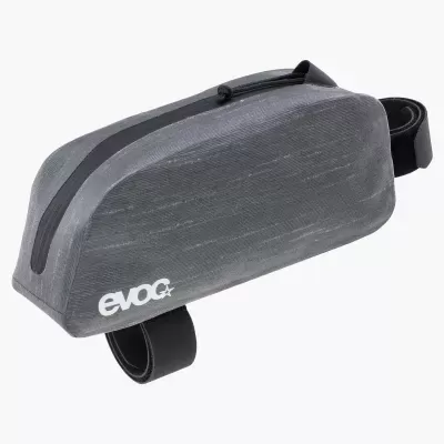 Bolsa cinzenta evoc para bicicleta com fecho e fixação em velcro