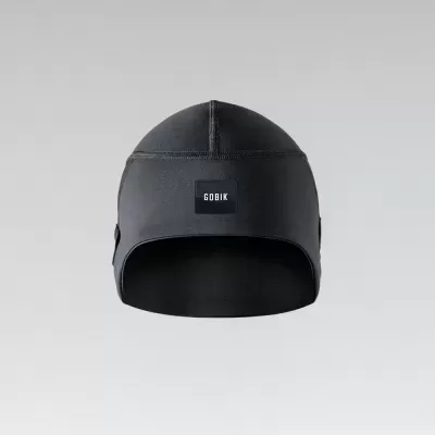 Gorro desportivo preto com etiqueta GOBIK