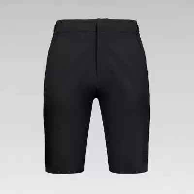 Calções pretos de corte justo e cintura alta