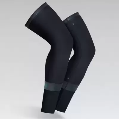 Manguitos pretos com faixa refletora cinza