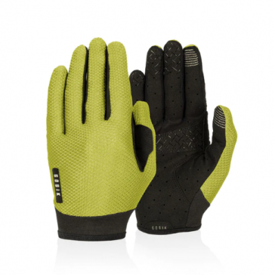 Par de luvas verdes e pretas COGIK com textura e reforço