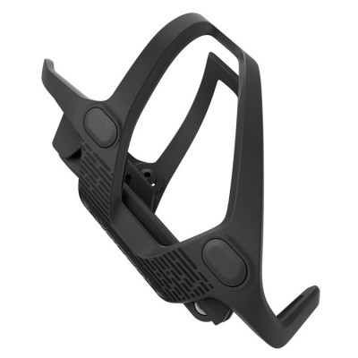 Suporte para garrafa de bicicleta preto de plástico com desenho ergonómico