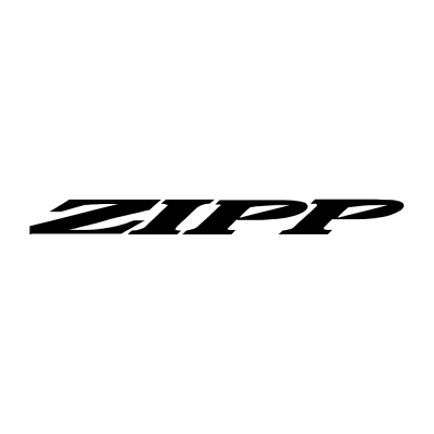 Logotipo da marca ZIPP em texto preto inclinado