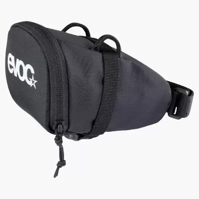Bolsa para selim de bicicleta preta com fecho e logótipo evoc