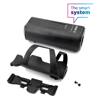 Sistema inteligente BOSCH preto com componentes separados e parafusos