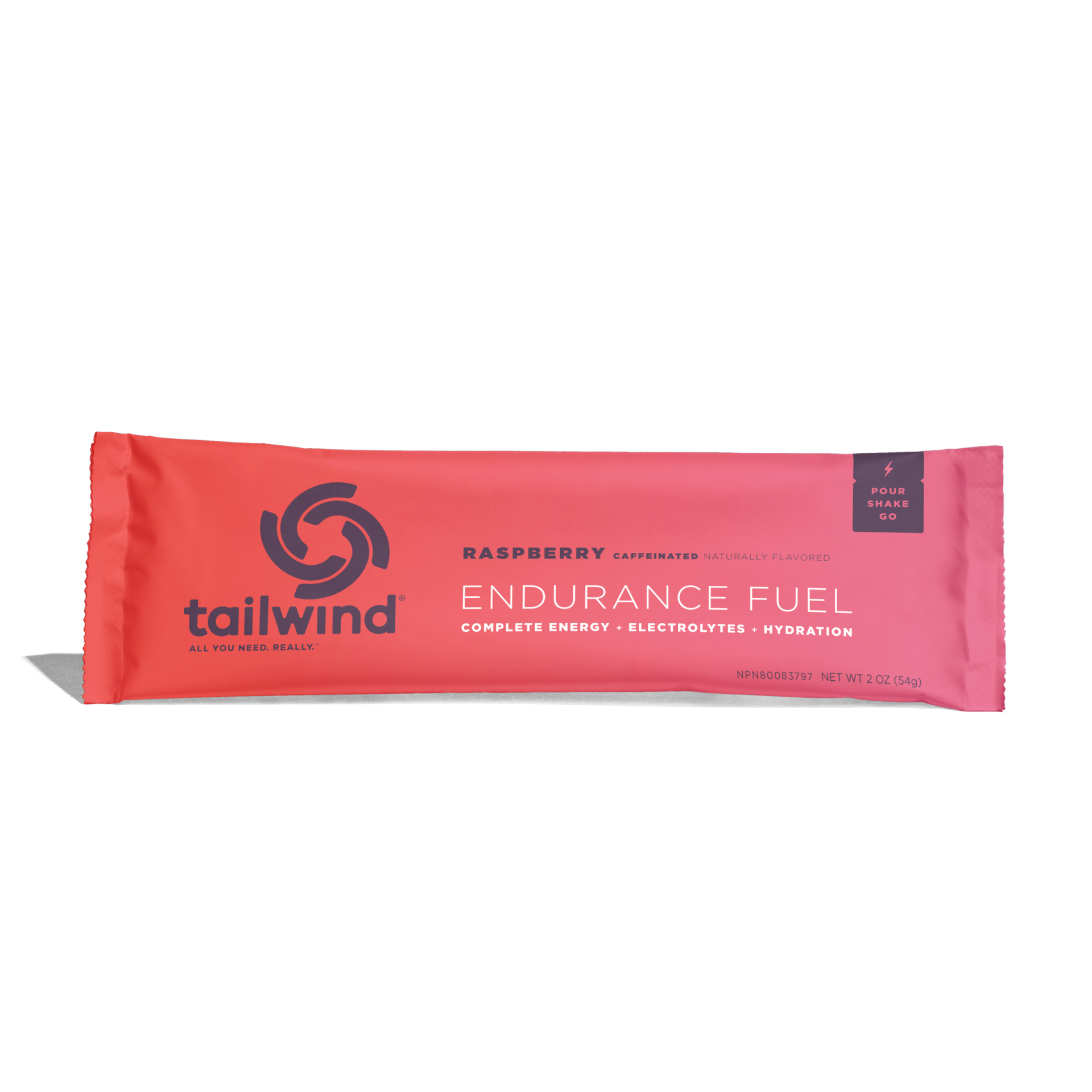 Barra alimentar Tailwind Endurance Fuel sabor framboesa em embalagem rosa