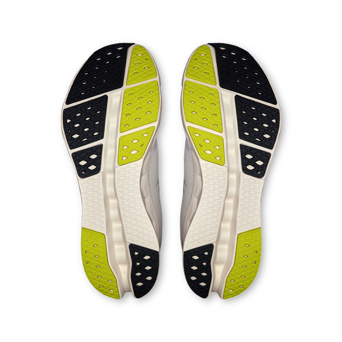 Sola de sapatilhas desportivas bicolor vista de baixo