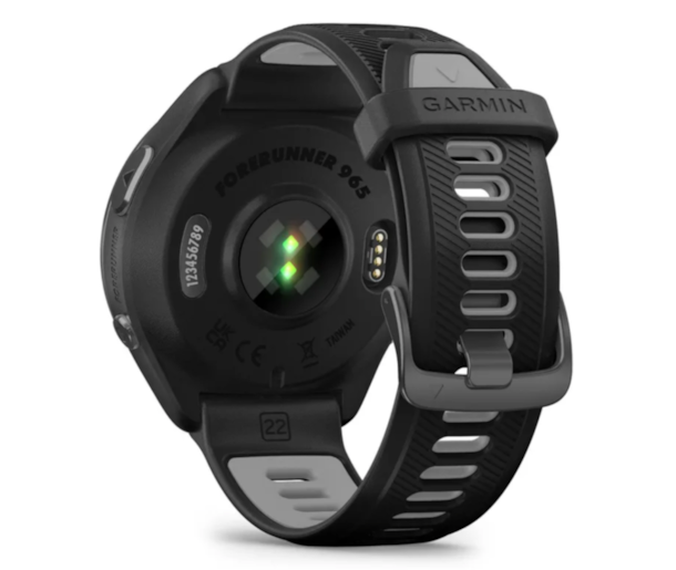 Relógio inteligente Garmin Forerunner 965 preto com pulseira de silicone