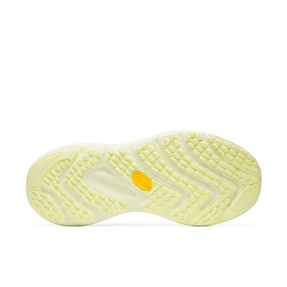 Sola de sapato amarelo claro com logótipo Vibram