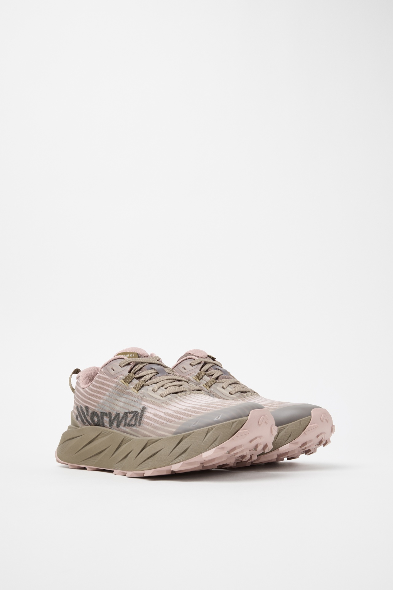 Sapatilhas desportivas Hoka One One Elevon 2 bege e rosa claro com sola robusta