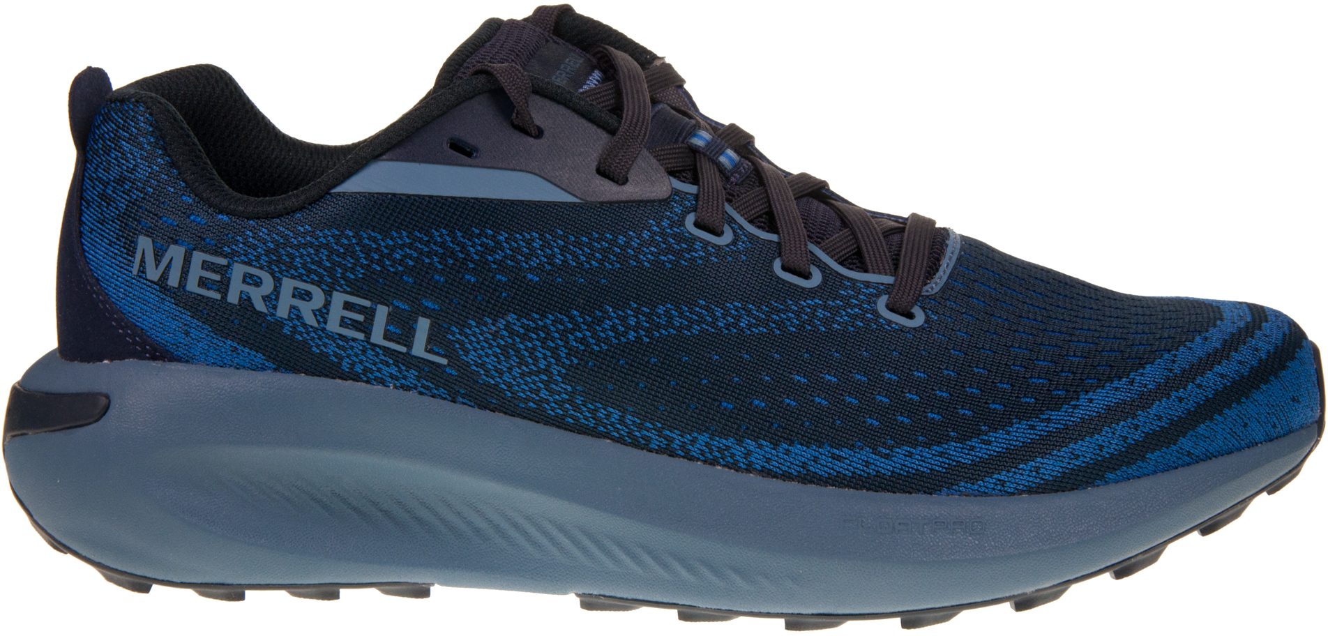 Ténis desportivo azul e preto Merrell com sola azul