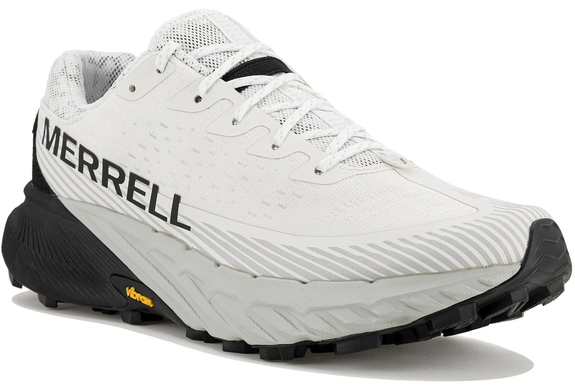 Ténis brancos e pretos MERRELL com sola preta Vibram