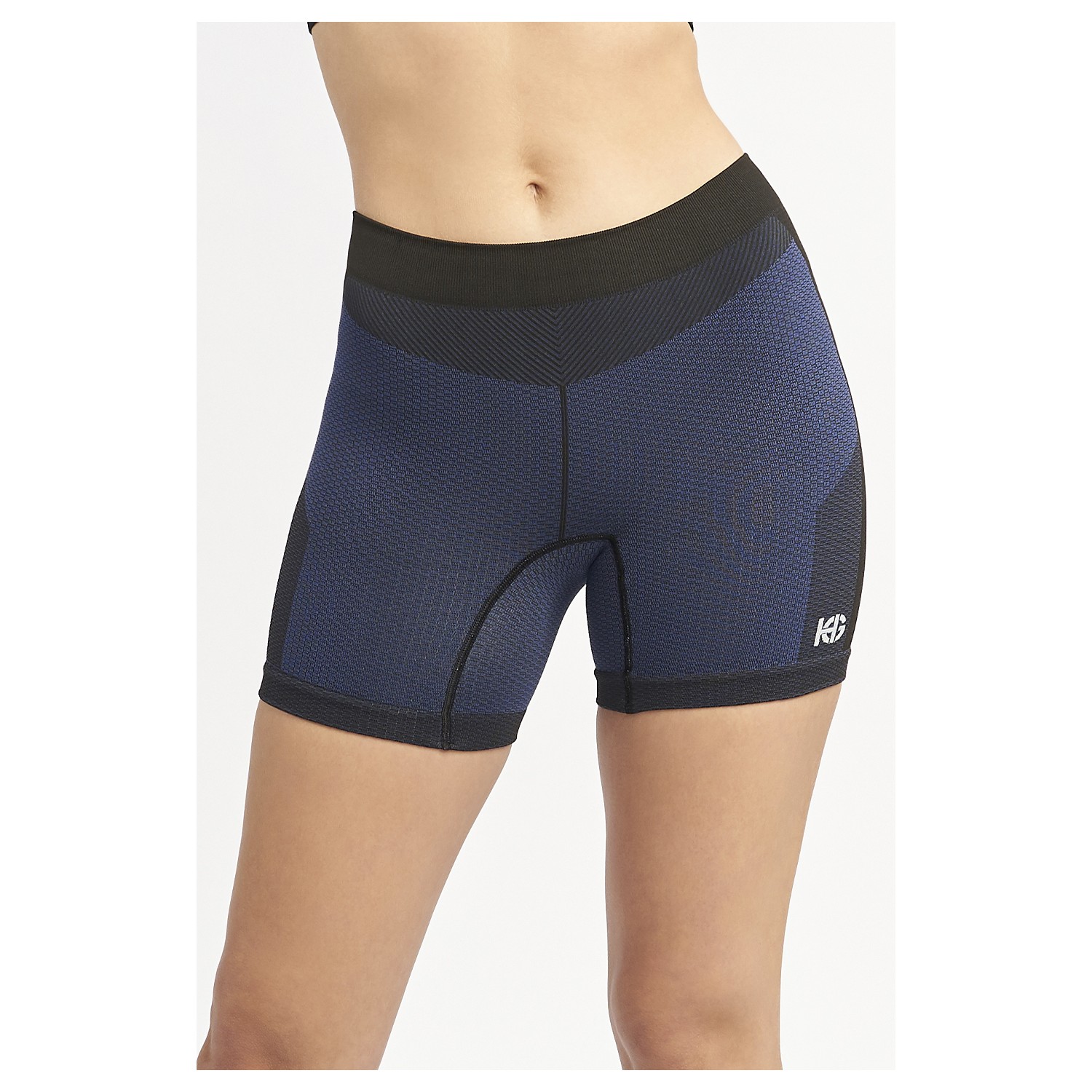 Calções desportivos azul escuro e preto com logo H3