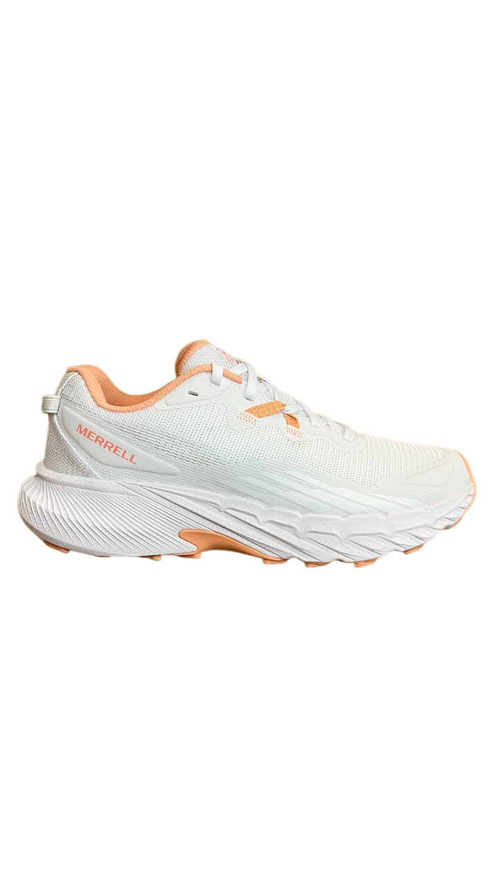 Sapatilha desportiva branca com detalhes bege e marca MERRELL