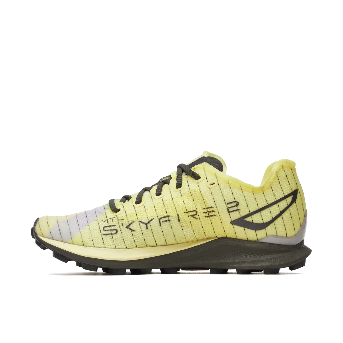 Ténis amarelos SKYFAIR com atacadores cinzentos e sola preta