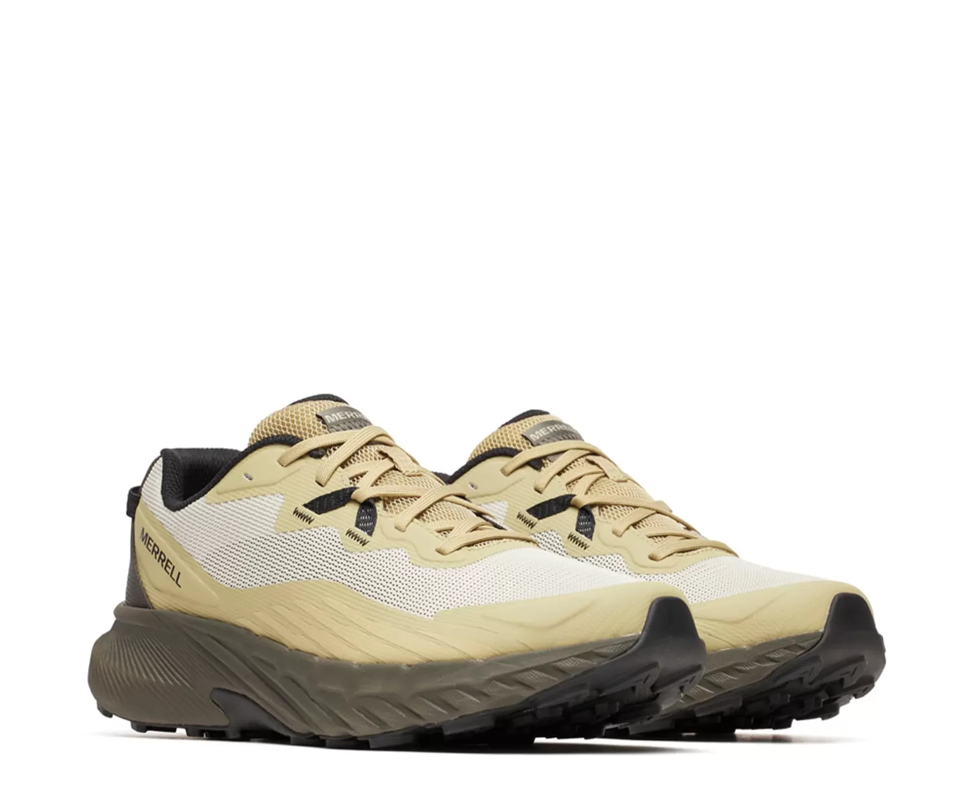 Sapatilhas de corrida Merrell bege e castanho