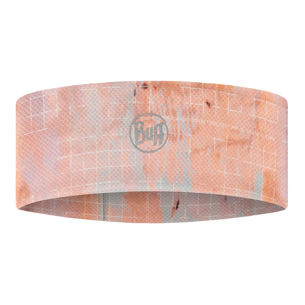 Faixa elástica Buff laranja com padrões e logótipo