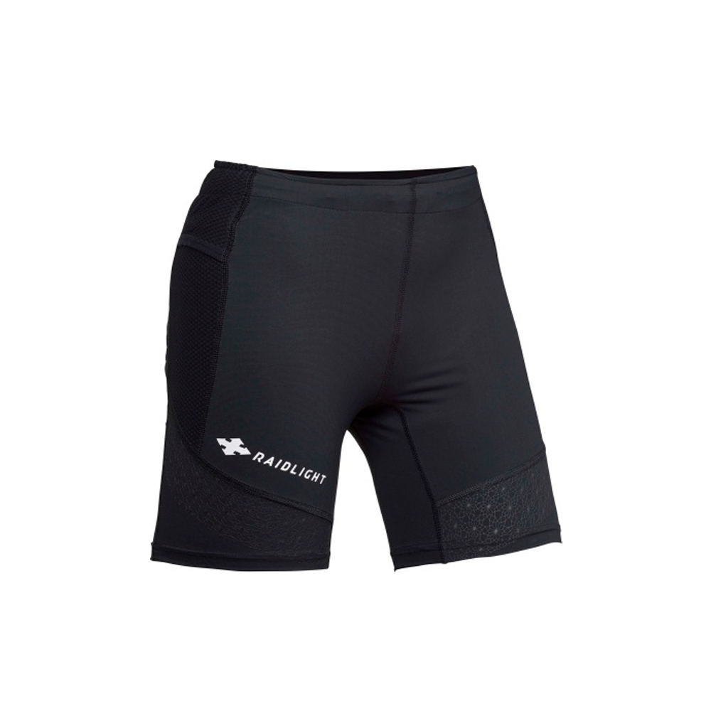 Calções desportivos pretos com logo branco RAIDLIGHT